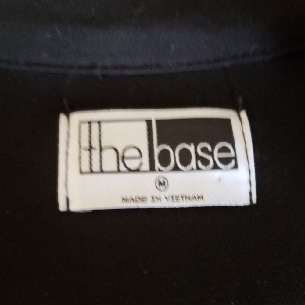 The Base Black Off Center Zip Jacket Sz M - Picture 3 of 8
